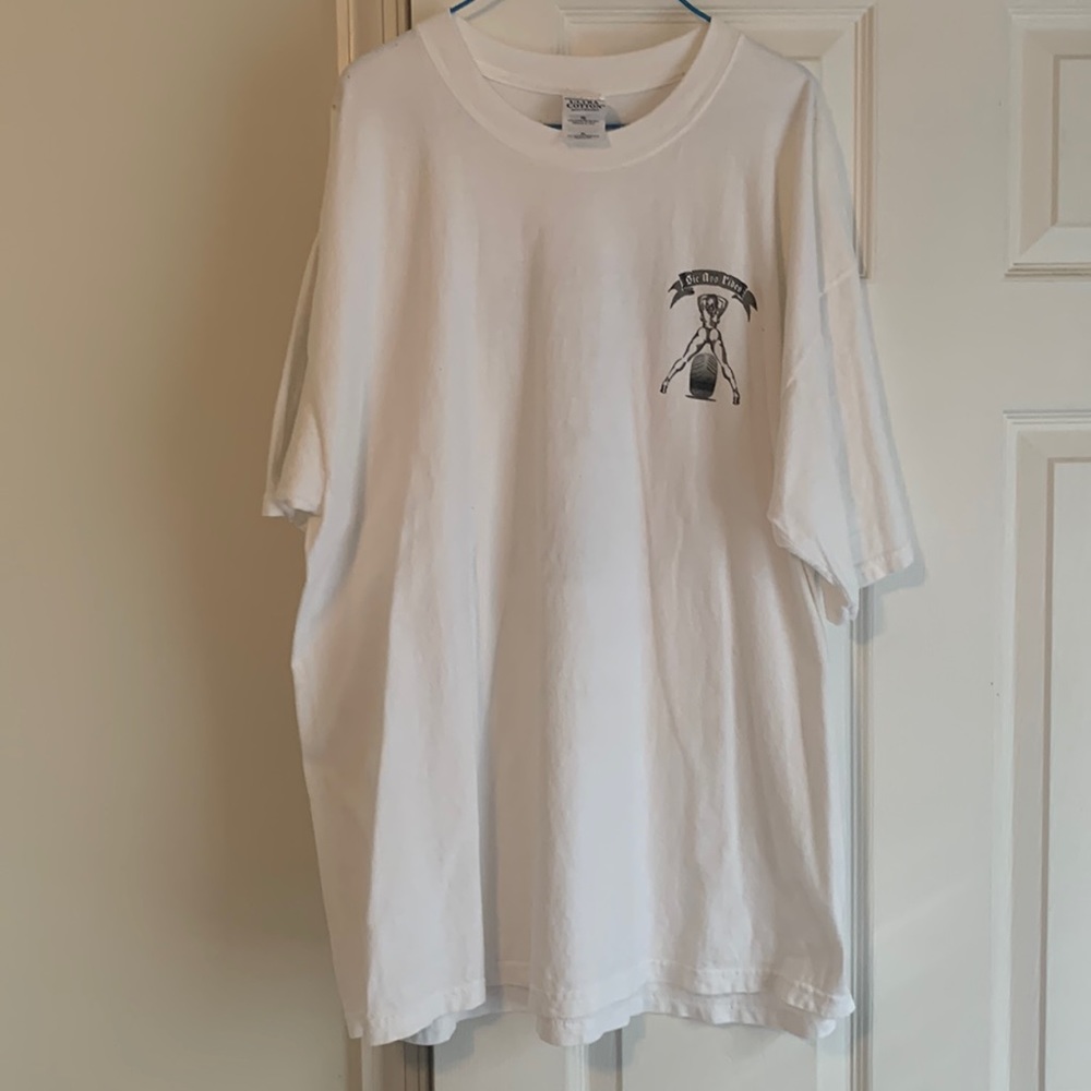 White S/S t-shirt Sic Ass Rides, XL, great condition